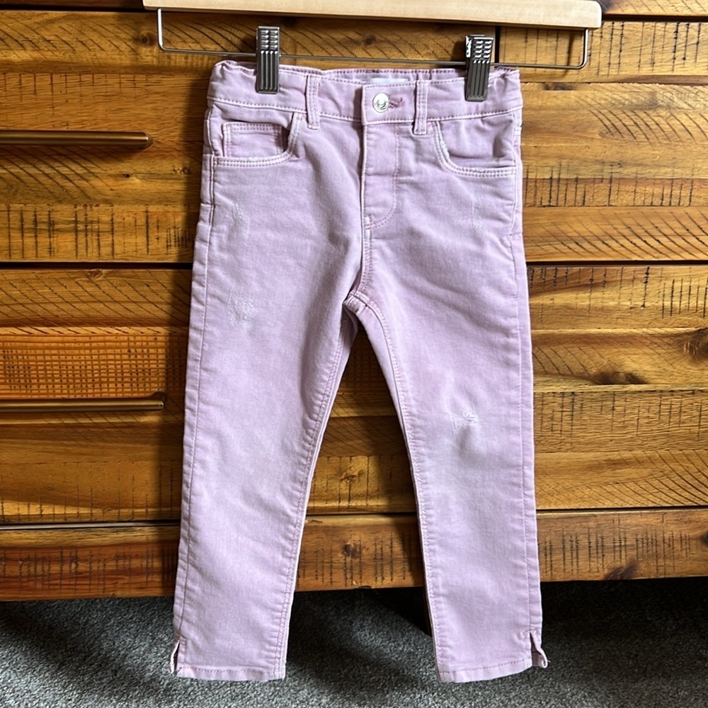 Zara Girls Kids Lavender Jeans Pants